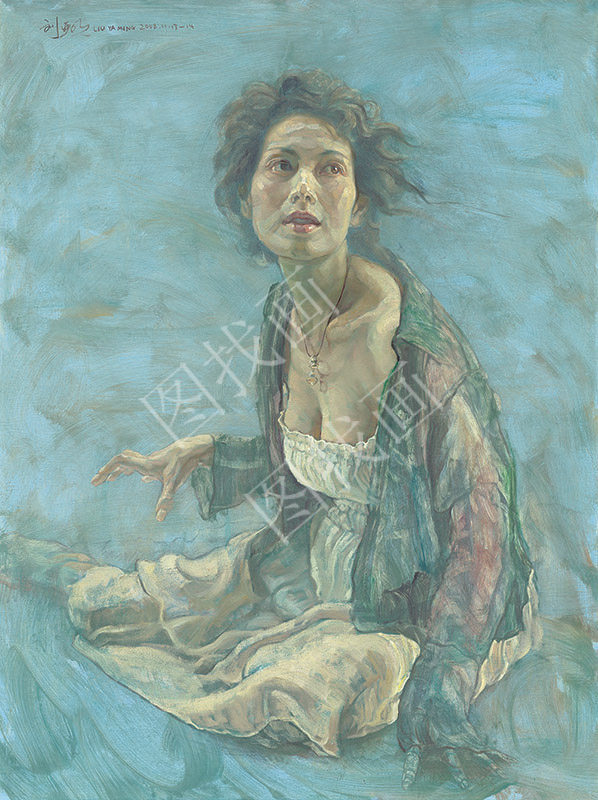 近现代 刘亚明 玉春 60x80cm